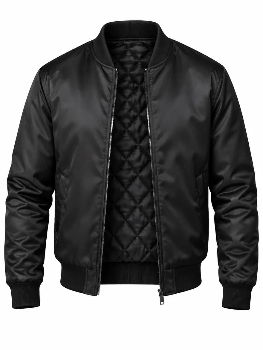 Bomber Satin Noir