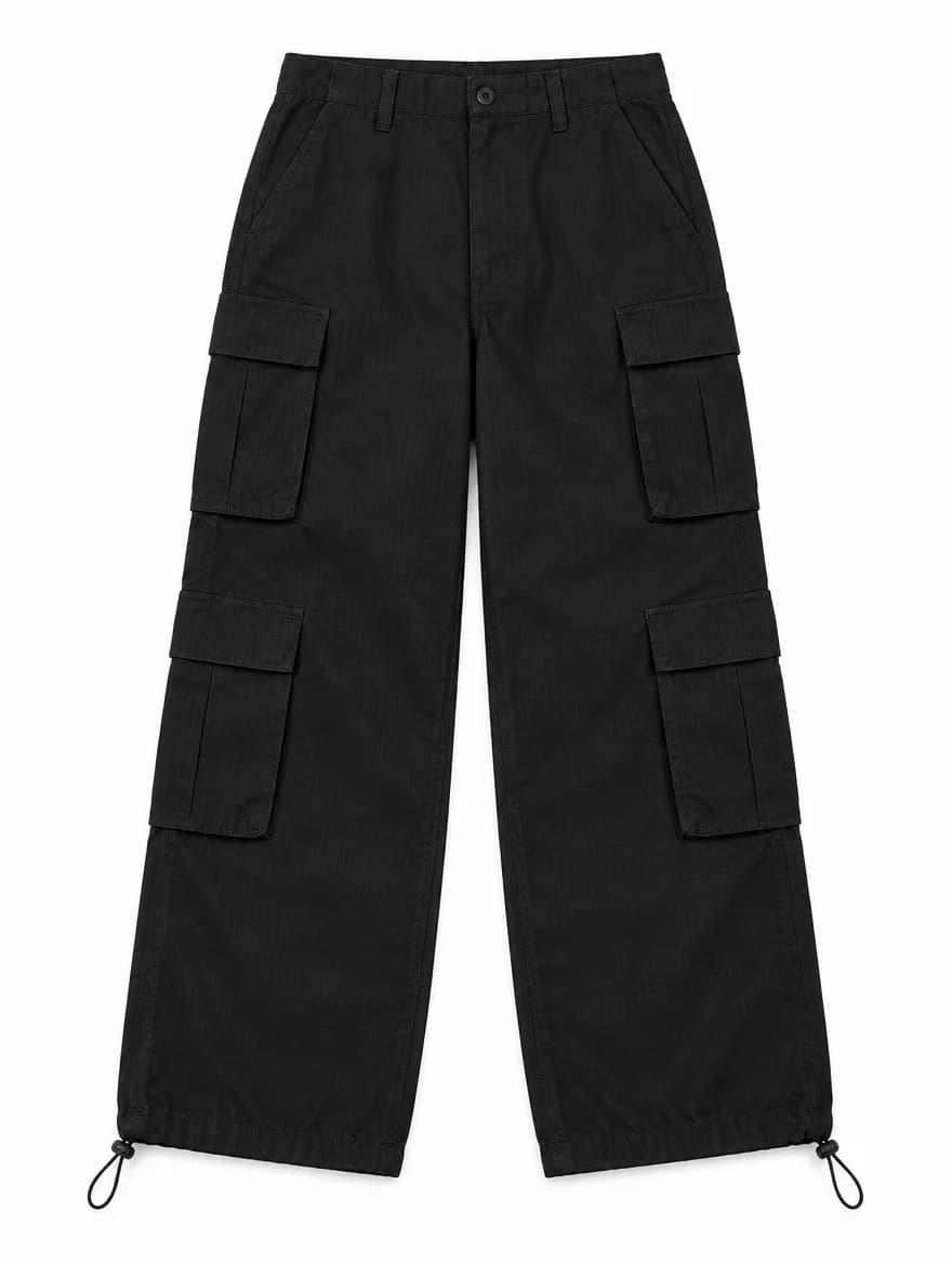 Cargo Wide Leg Noir