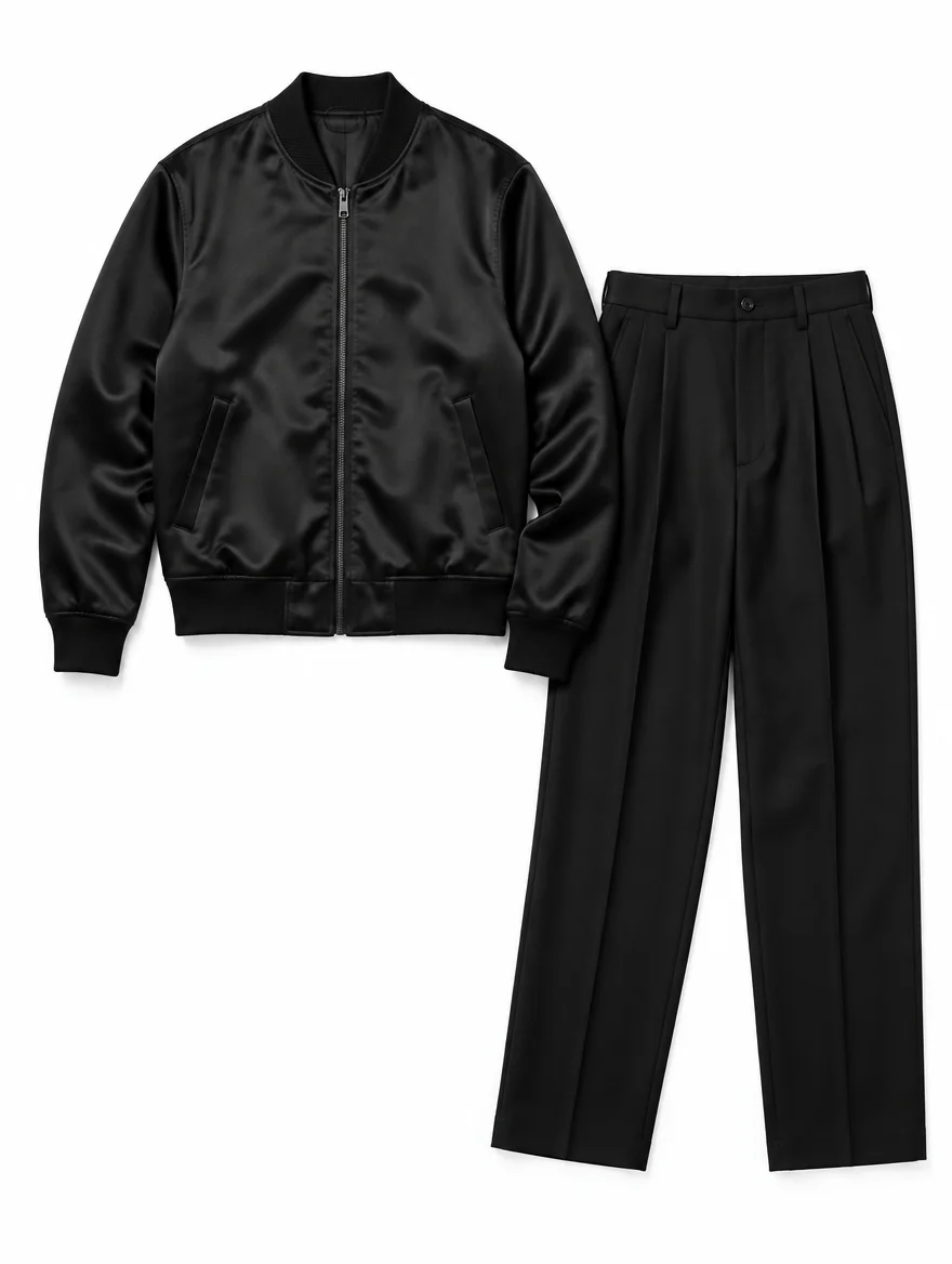 Set Bomber + Pantalon Noir