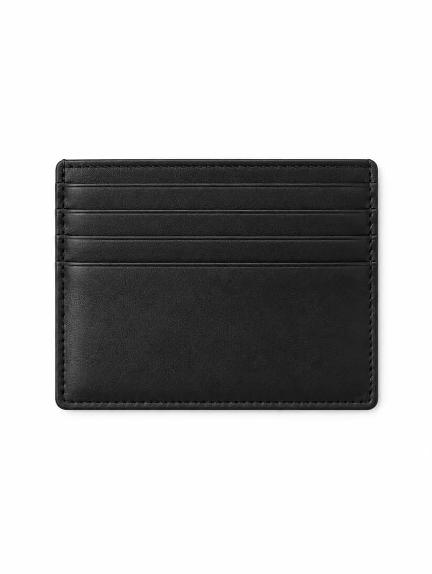 Porte-Cartes Cuir Végan Noir